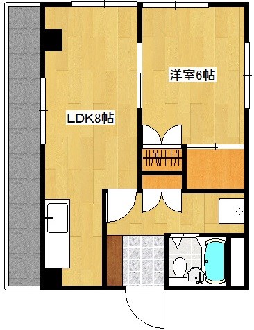 鶴見コーポ 401号室 間取り