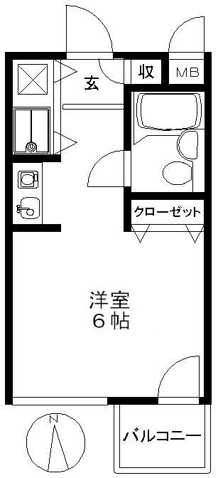 豊岡フーガB 間取り図