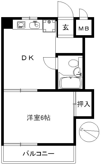 ヤマザキビル 402号室 間取り