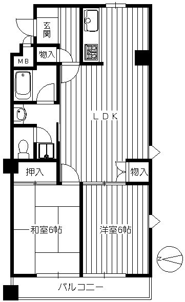 ヴィラ・ファミーユ 201号室 間取り