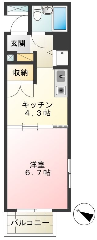 パークノヴァ伊勢佐木長者町 間取り図