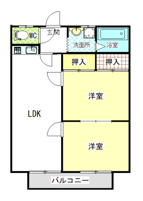 北長町ハイツ 間取り