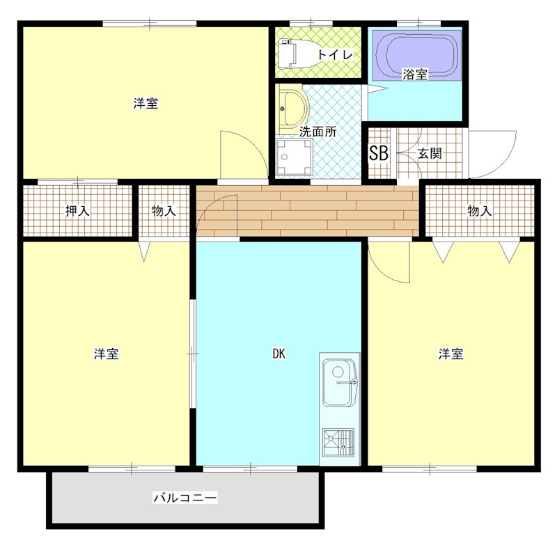 エスポワールカモシダ 間取り