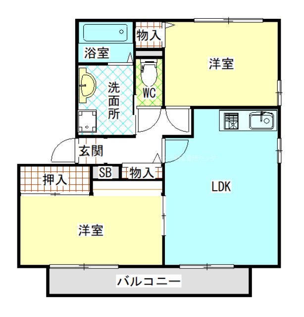 ミレニアムＫ2　Ａ棟 間取り