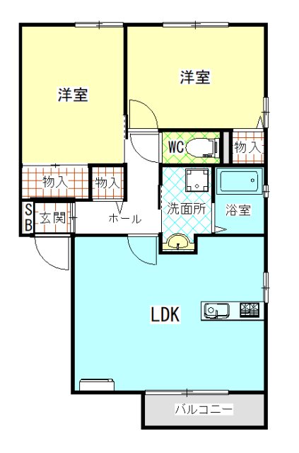 ミレニアムＫ2　Ｂ棟 間取り