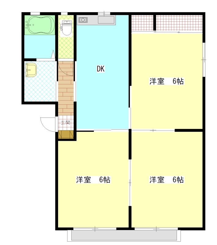 グリーンハイツイシカワ　Ｄ棟 間取り