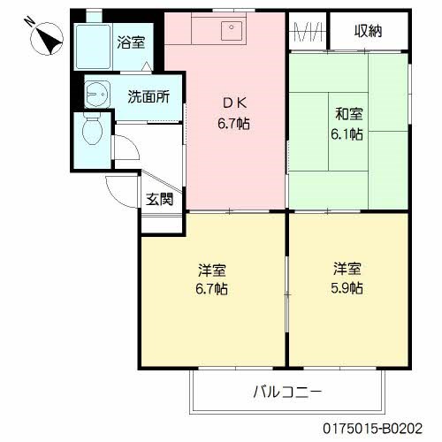 シャーメゾン桜　C棟 間取り