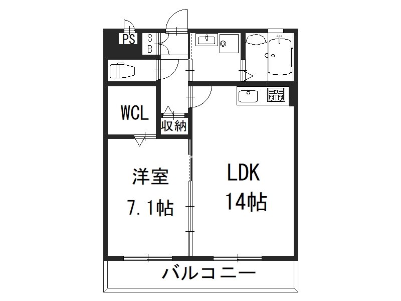 TーFLATS 203号室 間取り