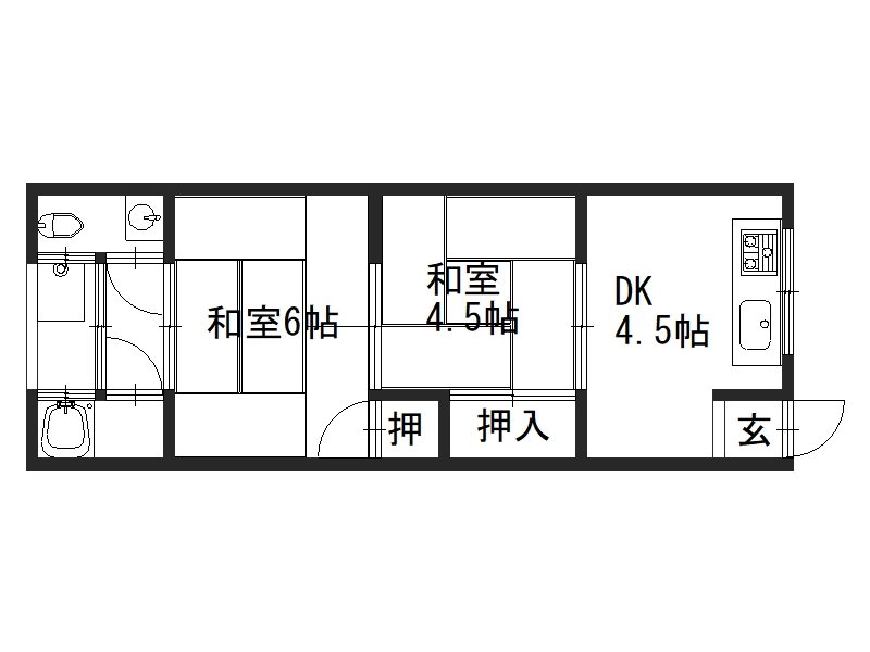 ハイム豊 103号室 間取り