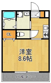 メゾン夢見ヶ崎 101号室 間取り