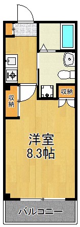 LA　Verger 401号室 間取り