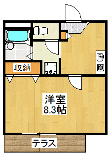 ハピネス2002 101号室 間取り
