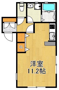 クォーターキューブ新川崎 102号室 間取り