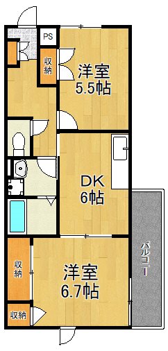 CASA新川崎 K302号室 間取り