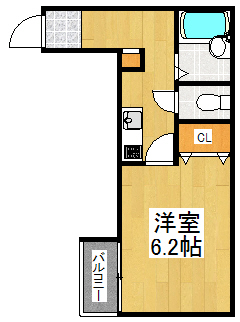 b'CASA TSURUMI 間取り