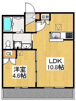 アーク・テラス 102号室 間取り