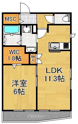 シグネチャー02 202号室 間取り