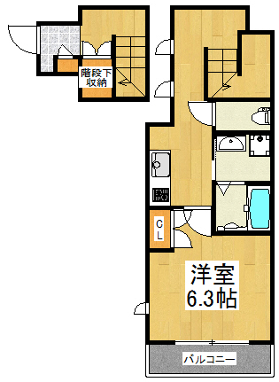 メゾン ド スクエア 202号室 間取り