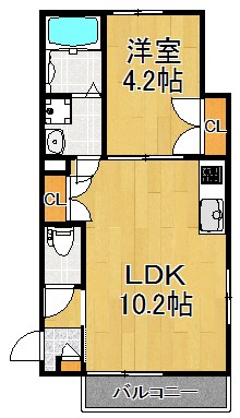 ラ グラシューズ 202号室 間取り