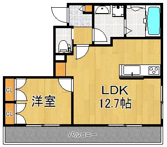 Maison　de　isola 201号室 間取り