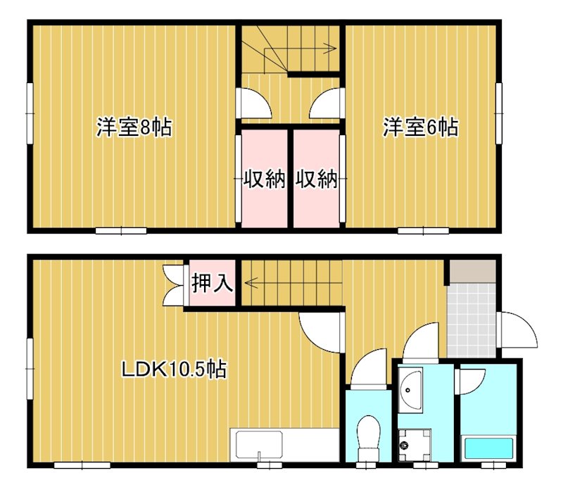 田中貸家 3号室 間取り