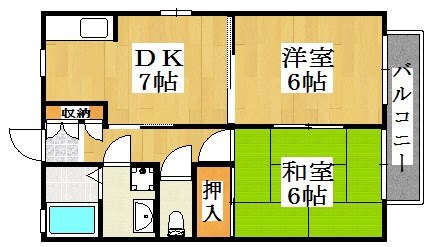 アドバンス 201号室 間取り