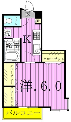 ロマネあけぼの 201号室 間取り