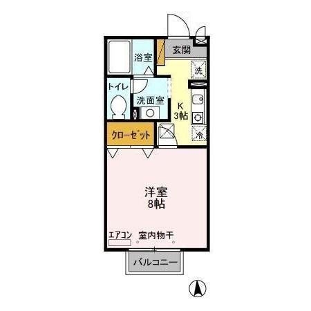 フォンテあけぼの 101号室 間取り