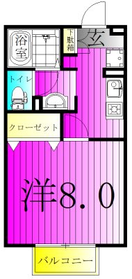 フォンテあけぼの 101号室 間取り