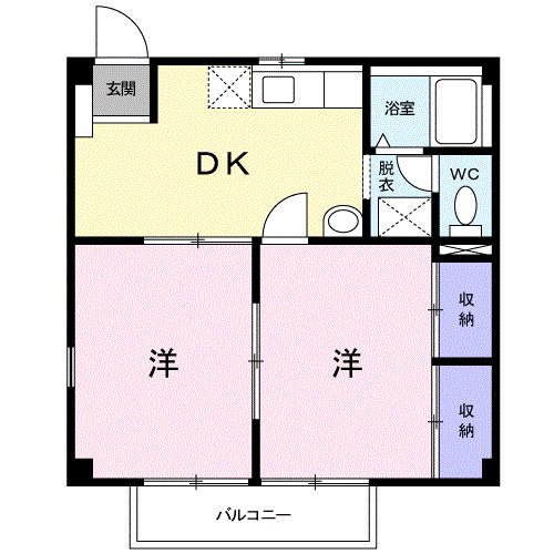 グランデーヂⅡ 205号室 間取り
