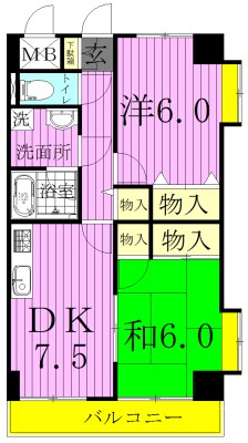 スカイヒルズ我孫子 201号室 間取り