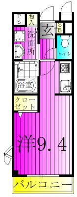サニーヤード 203号室 間取り