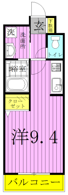 サニーヤード 203号室 間取り