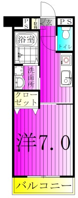 宇田川柏ビル 803号室 間取り