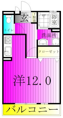 セレニティーホームズＣ棟 102号室 間取り