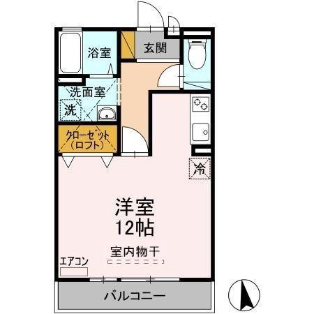 セレニティーホームズＣ棟 206号室 間取り
