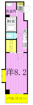 セナリオスクエア柏 101号室 間取り