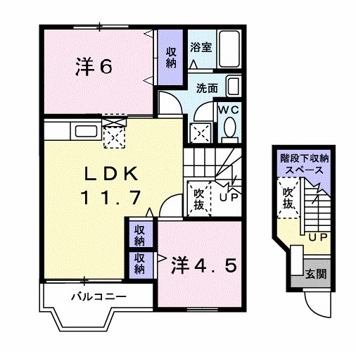 フェンテＫ 202号室 間取り