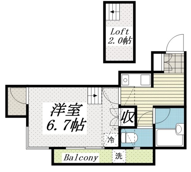 ジュネパレス塚本 204号室 間取り