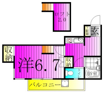 ジュネパレス塚本 204号室 間取り