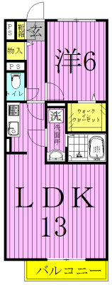 Luce 101号室 間取り