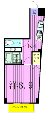 SAビル 401号室 間取り