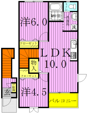 カーザジョバーネ 204号室 間取り