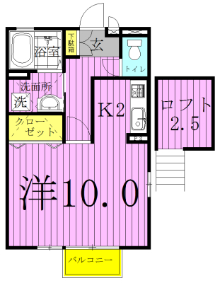 ベルドムールCTD 206号室 間取り