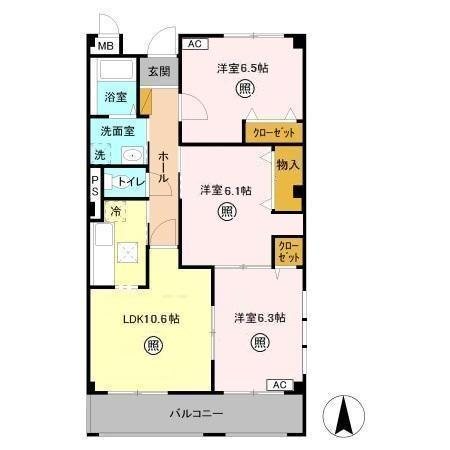 ル・モンテストＦ 間取り図