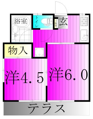 ジュネパレス柏第06 101号室 間取り