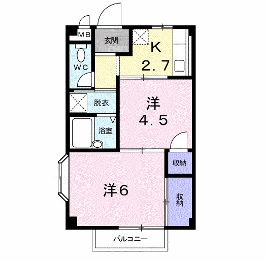 シーズン・リッチヒルズ 203号室 間取り