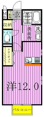 カーサ　オークマ 105号室 間取り