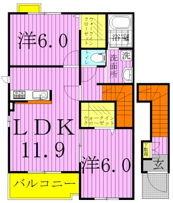 オーブ・エトワール 201号室 間取り