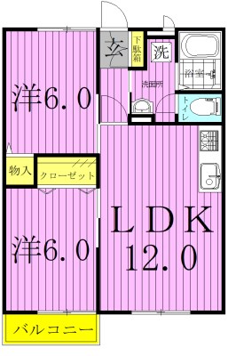 クレール南青山 202号室 間取り